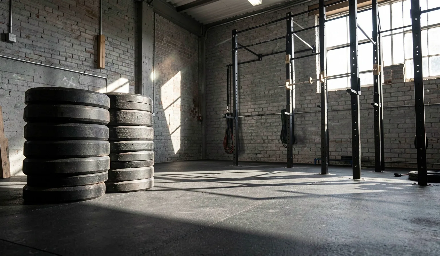 The silent focus of a well-equipped training space.